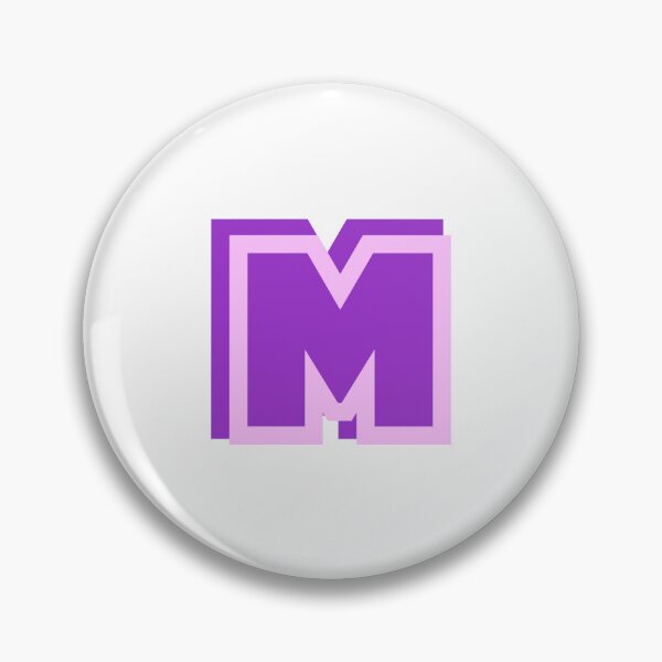 Item preview, Purple M - Classic Stylized Initial Alphabet Letter designed and sold by stickerorange.