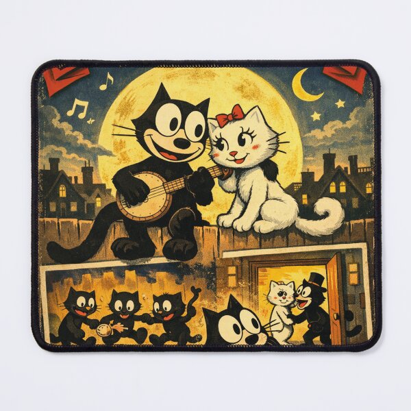 Item preview, Feline Follies Vintage Cartoon – Classic cat illustration in retro style designed and sold by Mauswohn.