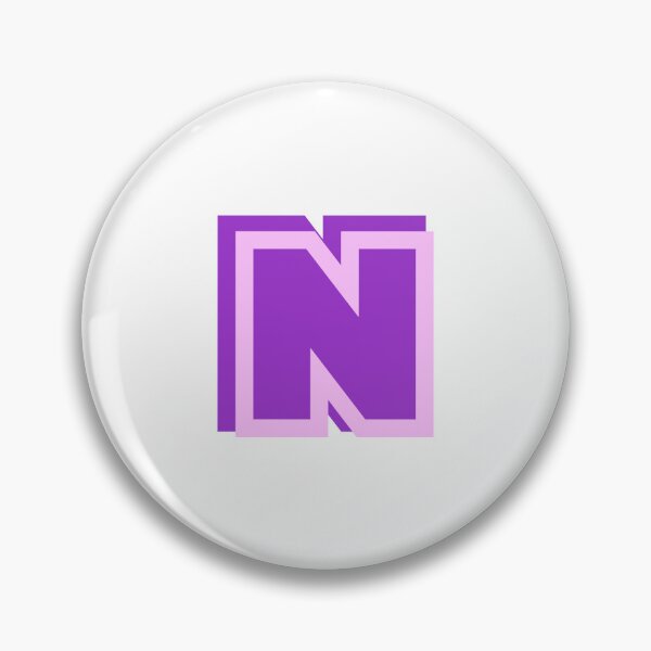 Item preview, Purple N - Classic Stylized Initial Alphabet Letter designed and sold by stickerorange.