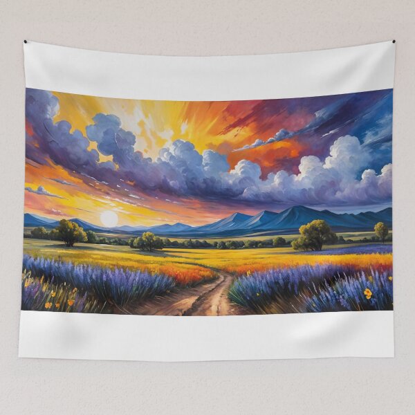 Item preview, Where the Sky Meets the Fields designed and sold by Undersea Ai Art.