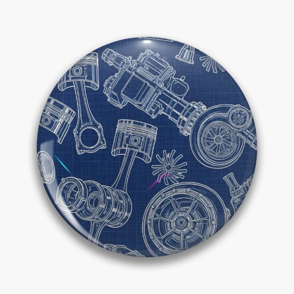 Item preview, Turbo Blueprint Pattern designed and sold by Kaleidoscope Print.