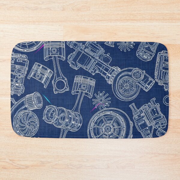 Item preview, Turbo Blueprint Pattern designed and sold by Kaleidoscope Print.
