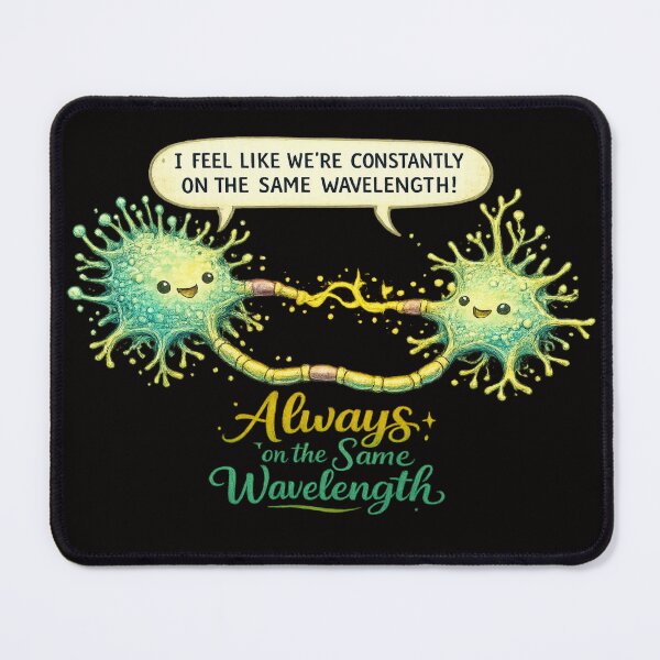 Item preview, Always on the Same Wavelength – Talking Neurons (Transparent Background) designed and sold by Tadeusz1.