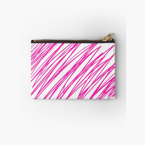 Item preview, Abstract Pink Line Art on Black Background | Minimal Modern Scribble Design designed and sold by NilofaDesigns.