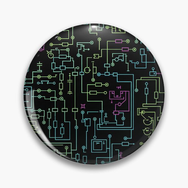 Item preview, Neon Circuit Schematic designed and sold by Kaleidoscope Print.