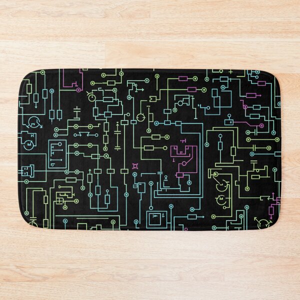 Item preview, Neon Circuit Schematic designed and sold by Kaleidoscope Print.