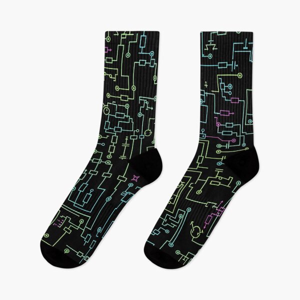 Item preview, Neon Circuit Schematic designed and sold by Kaleidoscope Print.