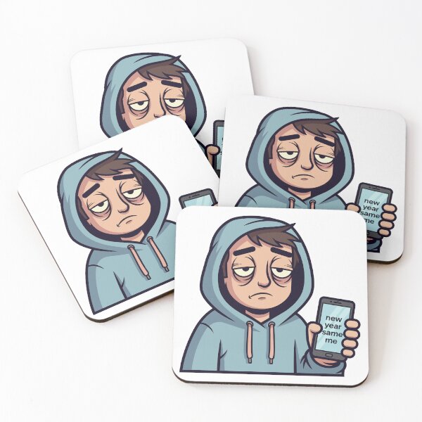 Item preview, New Year Same Me Relatable Introvert Burnout designed and sold by lowbatterydept.