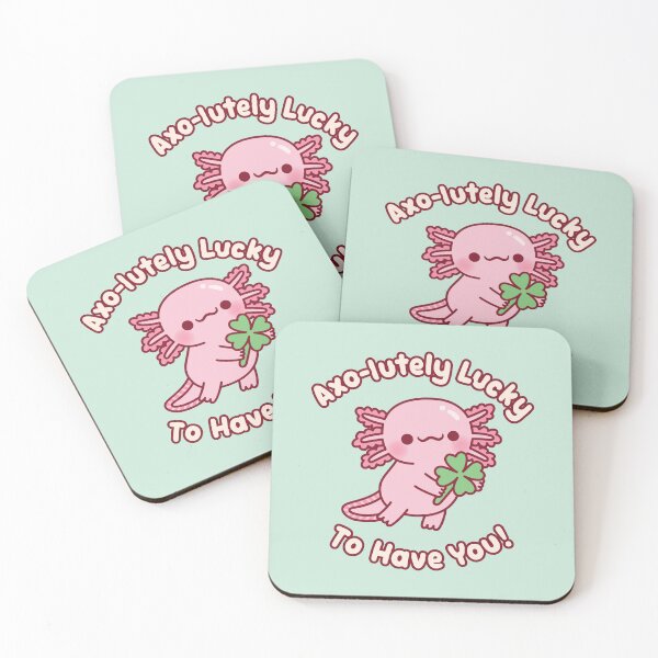 Item preview, Cute Axolotl With Clover Axo-lutely Lucky To Have You designed and sold by rustydoodle.