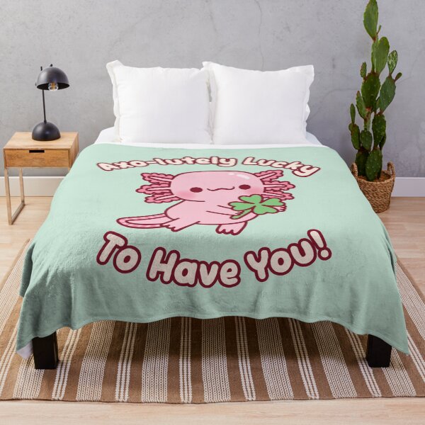 Item preview, Cute Axolotl With Clover Axo-lutely Lucky To Have You designed and sold by rustydoodle.