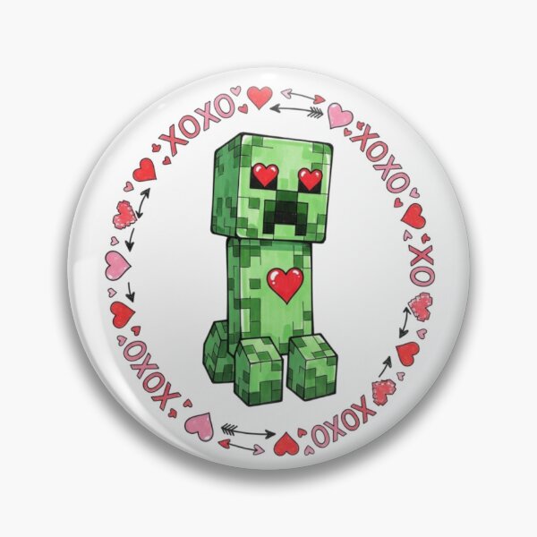 Item preview, Cute Minecraft Creeper Valentine designed and sold by LyssasMindArt.