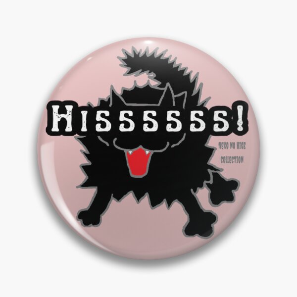 Item preview, HISSSS! – Thin Type Black Cat (White Text) designed and sold by nanaronnicoron.