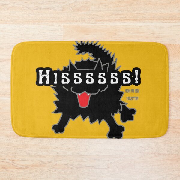 Item preview, HISSSS! – Thin Type Black Cat (White Text) designed and sold by nanaronnicoron.