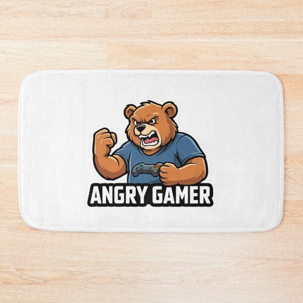 Item preview, Angry Gamer Bear - Funny Rage Quit & Video Game Humor Tee designed and sold by RelateAndTee.