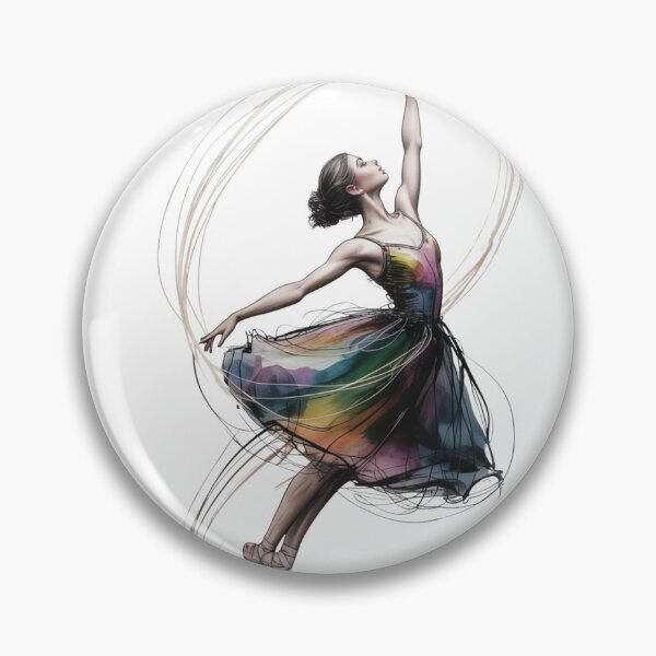 Item preview, Ethereal Rainbow Ballerina – Watercolor Ballet Dancer Art – Balletcore Aesthetic Gift designed and sold by FusiTink.