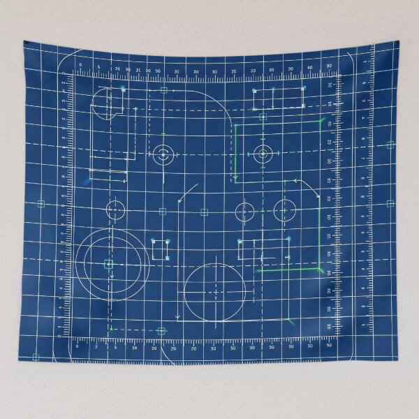 Item preview, Precision Blueprint Grid designed and sold by Kaleidoscope Print.