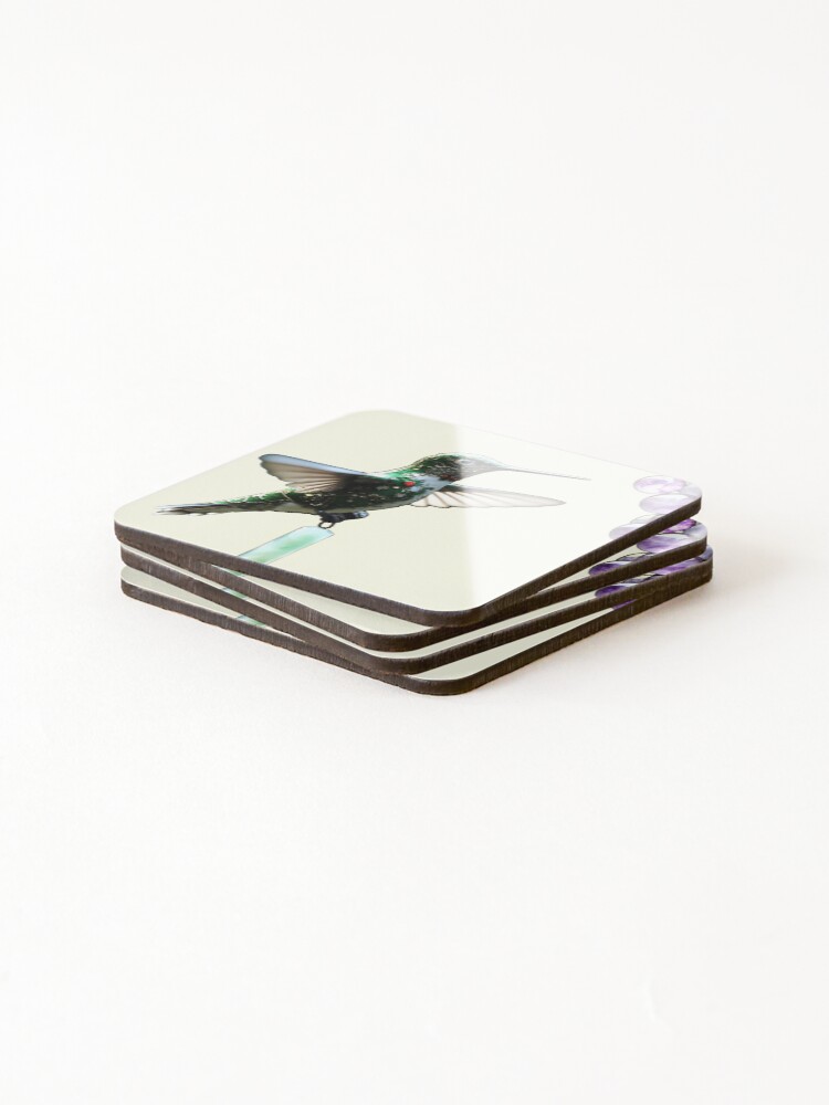 Thumbnail 4 of 5, Coasters (Set of 4), Hummingbird designed and sold by CreativeVisuale.