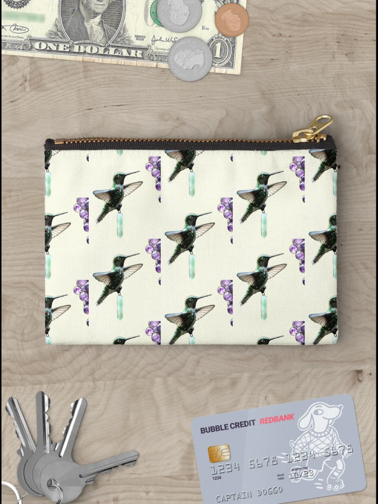 Thumbnail 3 of 4, Zipper Pouch, Hummingbird designed and sold by Creative Visualize.