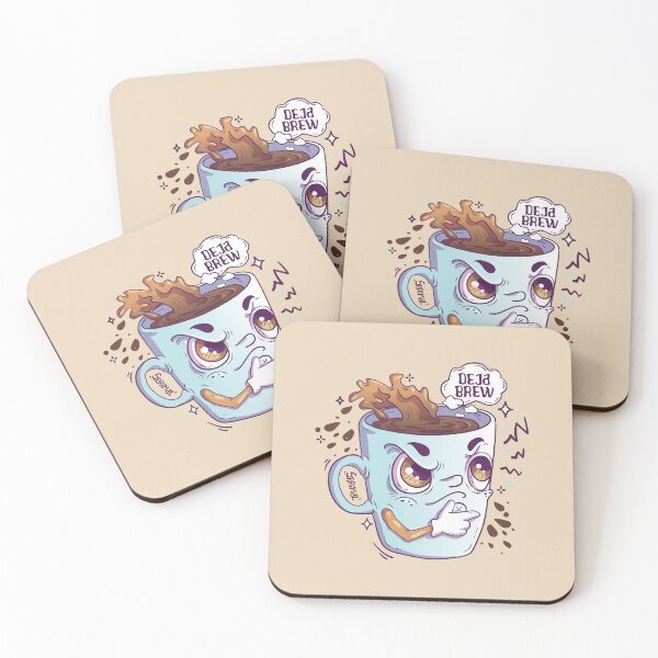 Item preview, Deja Brew - Coffee pun designed and sold by SPIRIMAL.