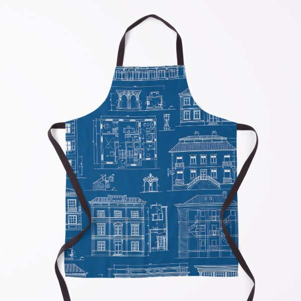 Item preview, Vintage House Blueprint Collage designed and sold by Kaleidoscope Print.