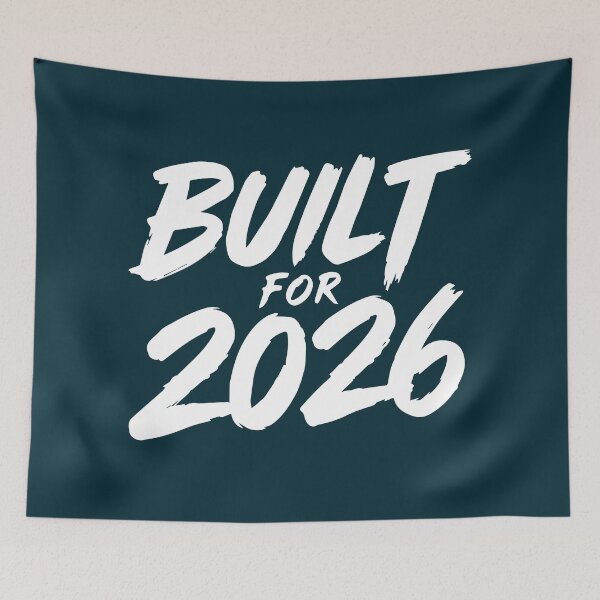 Item preview, Built for 2026 Typography Design designed and sold by DavidTeeStudio.