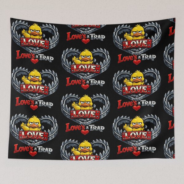 Item preview, Love Is a Trap Funny Anti Valentine Duck Design designed and sold by TeeTimeTreasure.