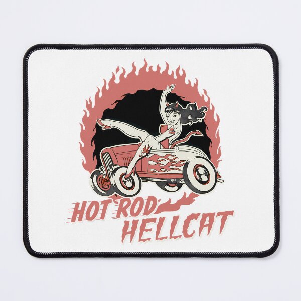 Item preview, Pinup Hellcat Hot Rod Fire Flames Classic Car, Merch By Amazon, Redbubble, Teepublic, Limited Editi designed and sold by CobwebCritters.
