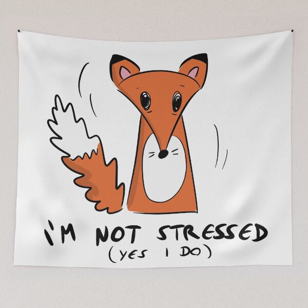 Item preview, Totally Not Stressed Fox designed and sold by DesignFreakArt.