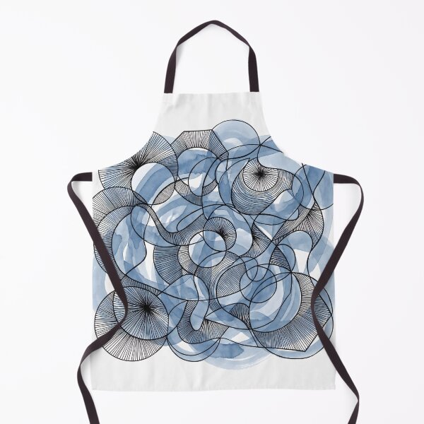 Item preview, Blue Abstract Watercolor Circles Rings Print T-Shirt Poster designed and sold by AbstractAuraArt.