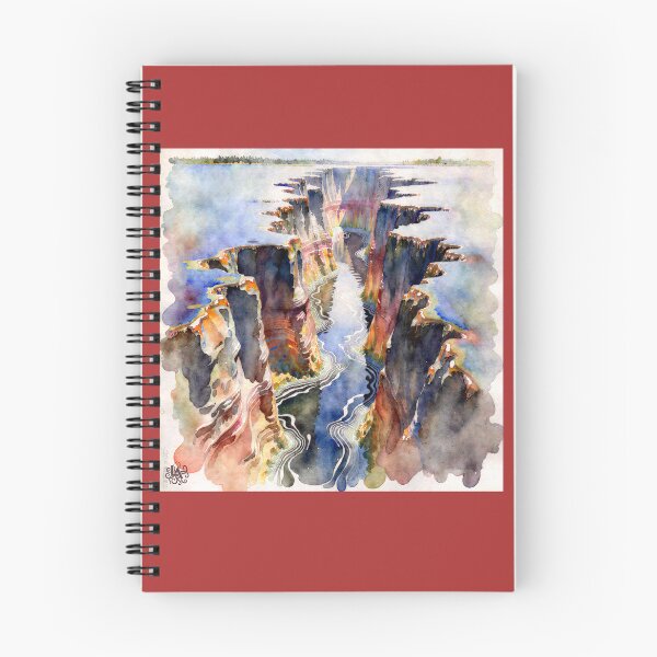 Item preview, Watercolor Canyon Rift Surreal Landscape designed and sold by LyquidAbyss.