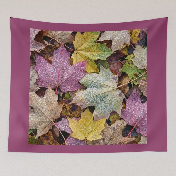Item preview, Dew-Covered Fall Maple Leaves designed and sold by Tridentulus.