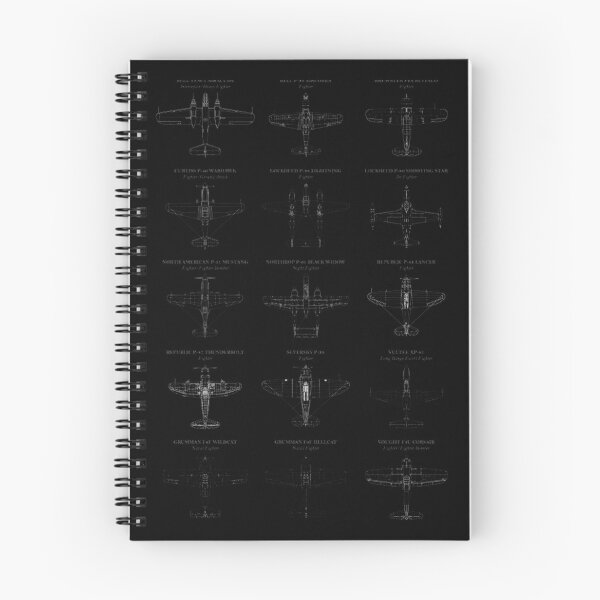 Item preview, Vintage Aircraft Blueprints: Ww Ii Fighter Collection, Merch By Amazon, Redbubble, Teepublic, Limit designed and sold by HalloFrogs.