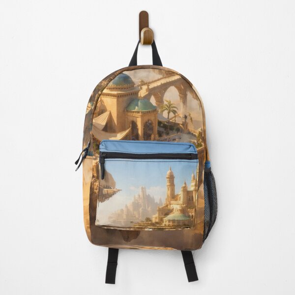 Item preview, Floating Desert City – Magical Fantasy Cityscape Wall Art Above the Sands designed and sold by Spiritveil.