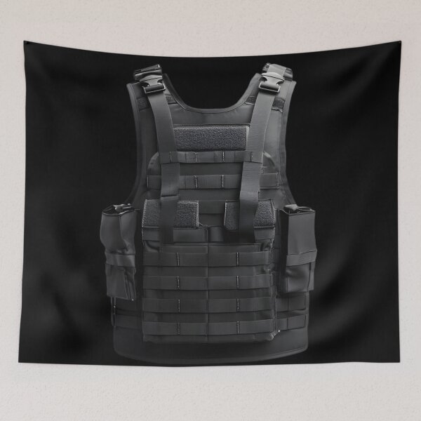 Item preview, black bulletproof vest designed and sold by NF Designs Studio DTF.