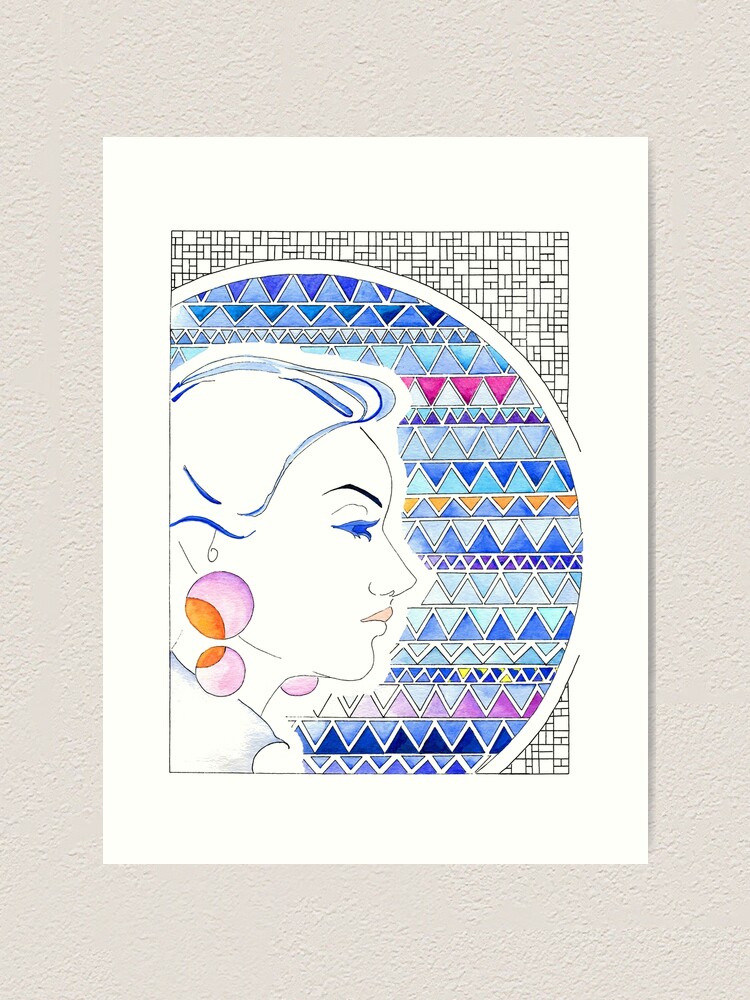Alternative Ansicht von Mädchen mit Ohrringen - Girl with earrings Kunstdruck