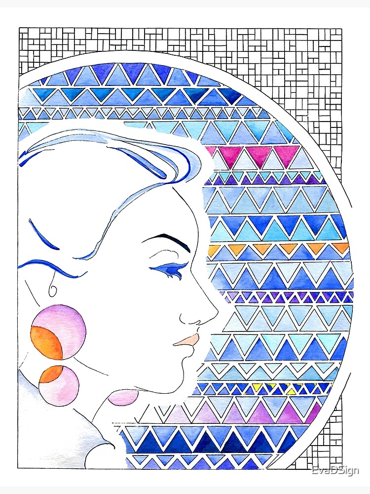 Mädchen mit Ohrringen - Girl with earrings von EvaDSign