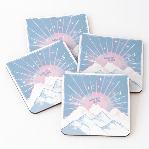 Item preview, Trans Joy Rising – LGBTQ Mountain Camping Pride Sunrise Design designed and sold by Pride_Prints.