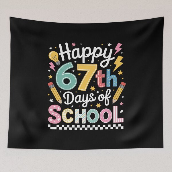 Item preview, Happy 67th Day of School Funny 6 7 Meme Boy Girl Teacher designed and sold by SIGORDESIGN.