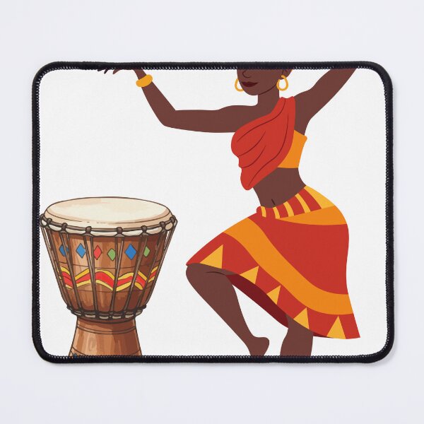Item preview, African Dance to the Rhythm of the Djembe – Illustration of African Culture designed and sold by byafrilaence.