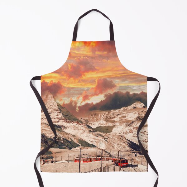 Item preview, Matterhorn at sunset – Gornergrat Railway against a Swiss Alpine panorama designed and sold by Mauswohn.
