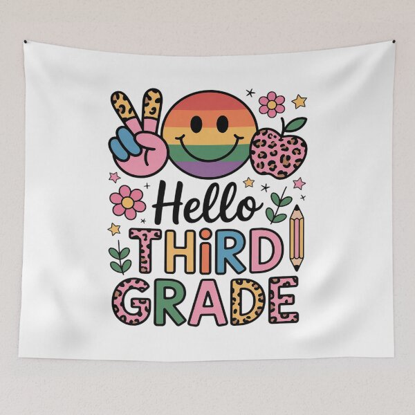 Item preview, Hello 3rd Grade Boy Girl Teacher Back to School 3rd Grade designed and sold by SIGORDESIGN.