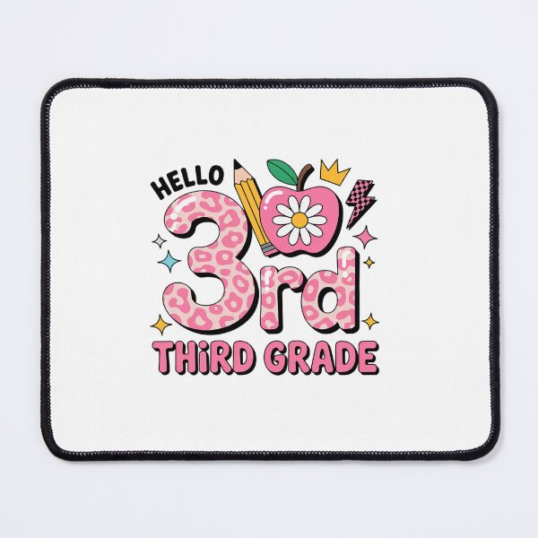 Item preview, Hello 3rd Third Grade Back to School Pink Leopard Teache designed and sold by SIGORDESIGN.