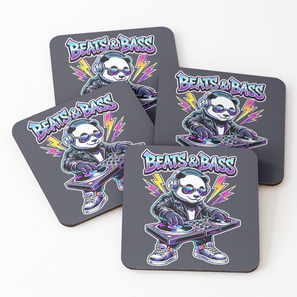 Item preview, Beats & Bass DJ Panda – Neon Style Pop Art designed and sold by shmupod.
