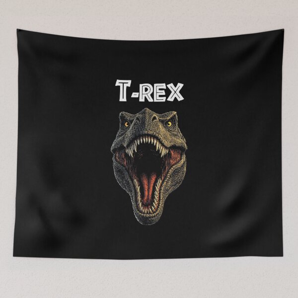 Aperçu de l'œuvre T-shirt dinosaure à tête de Rex créée et vendue par Blck-Acid-Devil.