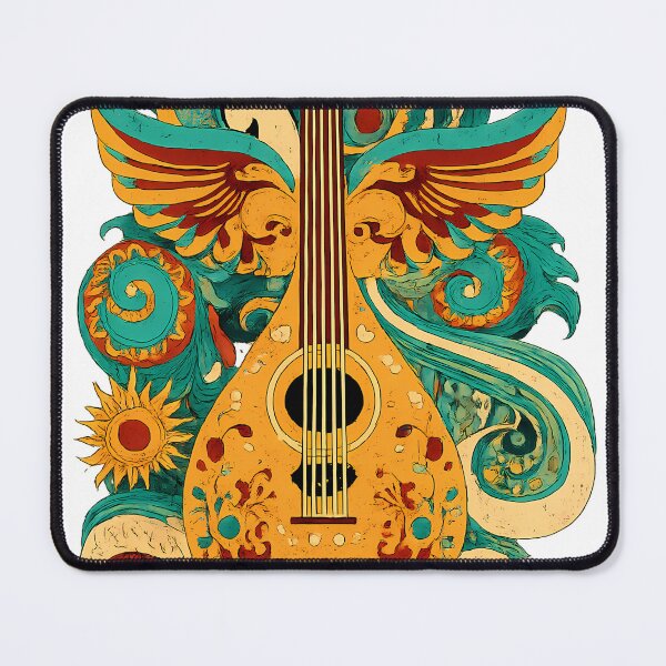 Item preview, Retro 70s Anatolian Psychedelic Saz - Vintage Turkish Rock Art designed and sold by etuvibes.