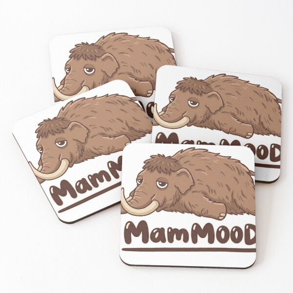 Item preview, MamMooD Cute Tired Woolly Mammoth Funny Pun designed and sold by AdyKurniawan.