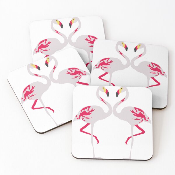 Item preview, Elegant Pink Flamingo Couple Art designed and sold by Adappai.