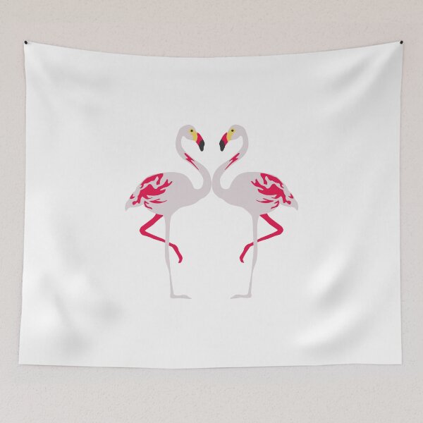 Item preview, Elegant Pink Flamingo Couple Art designed and sold by Adappai.