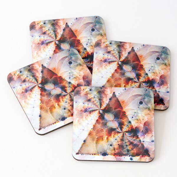 Item preview, Fractal Triangle Mosaic Liquid Watercolor designed and sold by LyquidAbyss.