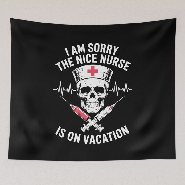 Item preview, Nurse Vacation Skull Fun Joke designed and sold by SyncSusscess.